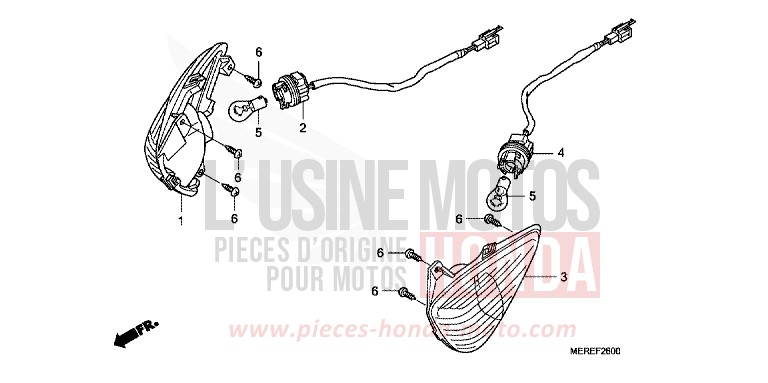 CLIGNOTANT (CBF600S/SA) de CBF600S ABS PEARL FIJI BLUE (B202) 2009